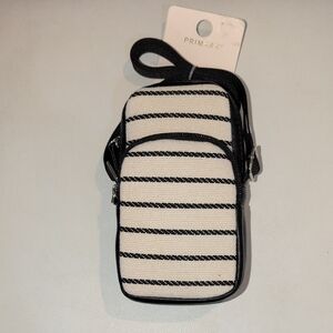 Primark Black and White Striped Bag